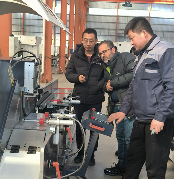 Communication and progress: customers enter YBKE, opening a new chapter in hollow glass door and window machinery